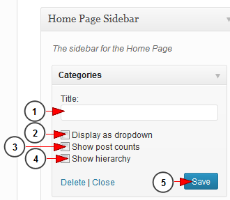 categories widget wordpress blog