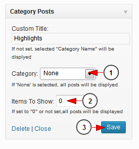 activate wordpress widget category post