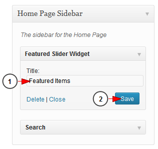 activate wordpress featured slider widget